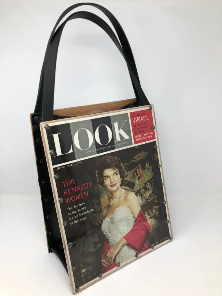 Vintage Graphics Tote Bag - Iconic Women Jackie Kennedy Look October 1960