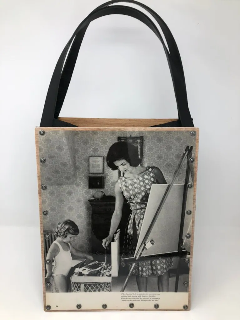 Vintage Graphics Tote Bag - Iconic Women Jackie Kennedy Look October 1960
