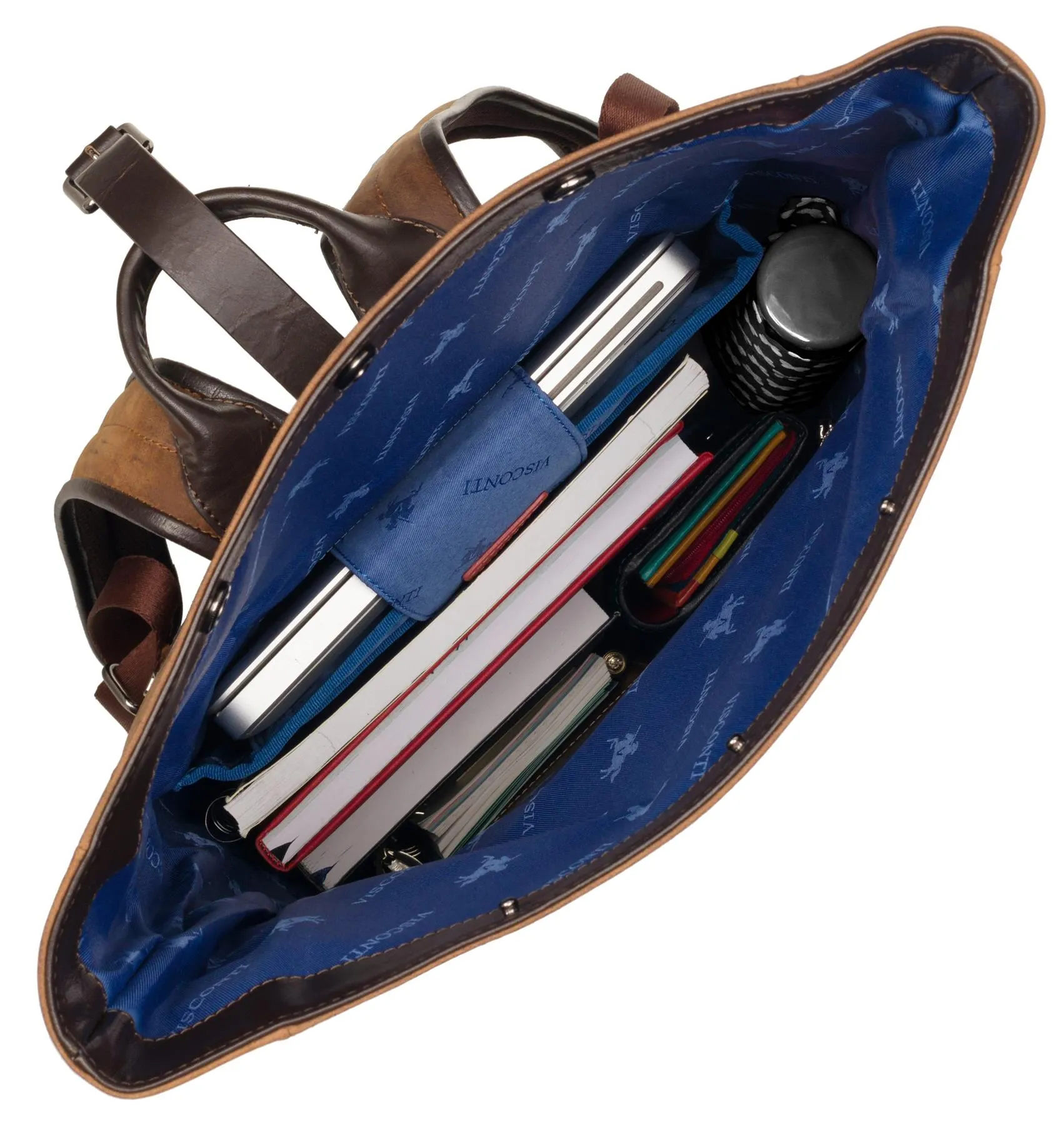 Visconti Large Leather Fold Over Backpack / Business Bag TC90