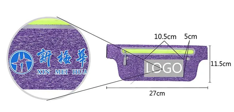 Waterproof Waist Bag with Neon Zipper