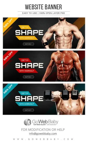 Website Banner - Body Fitness For Website Marketing