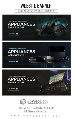 Website Banners - Computer Accessories For Website Marketing