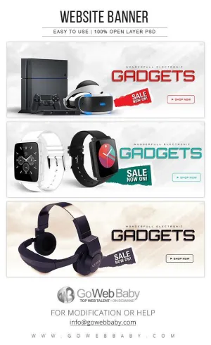Website Banners - Electronics Gadgets For Website Marketing