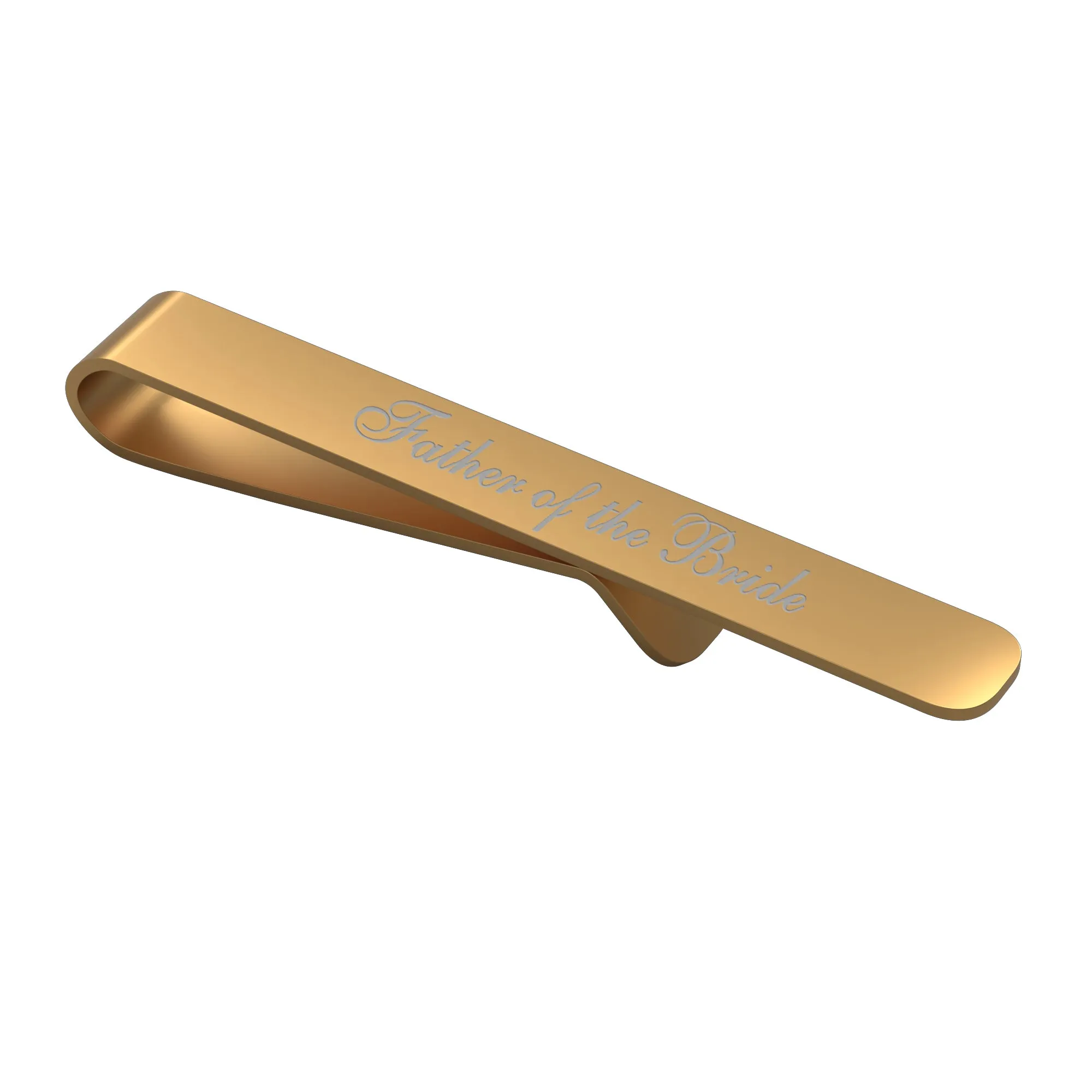 Wedding Role Father of the Bride Engraved Tie Bar