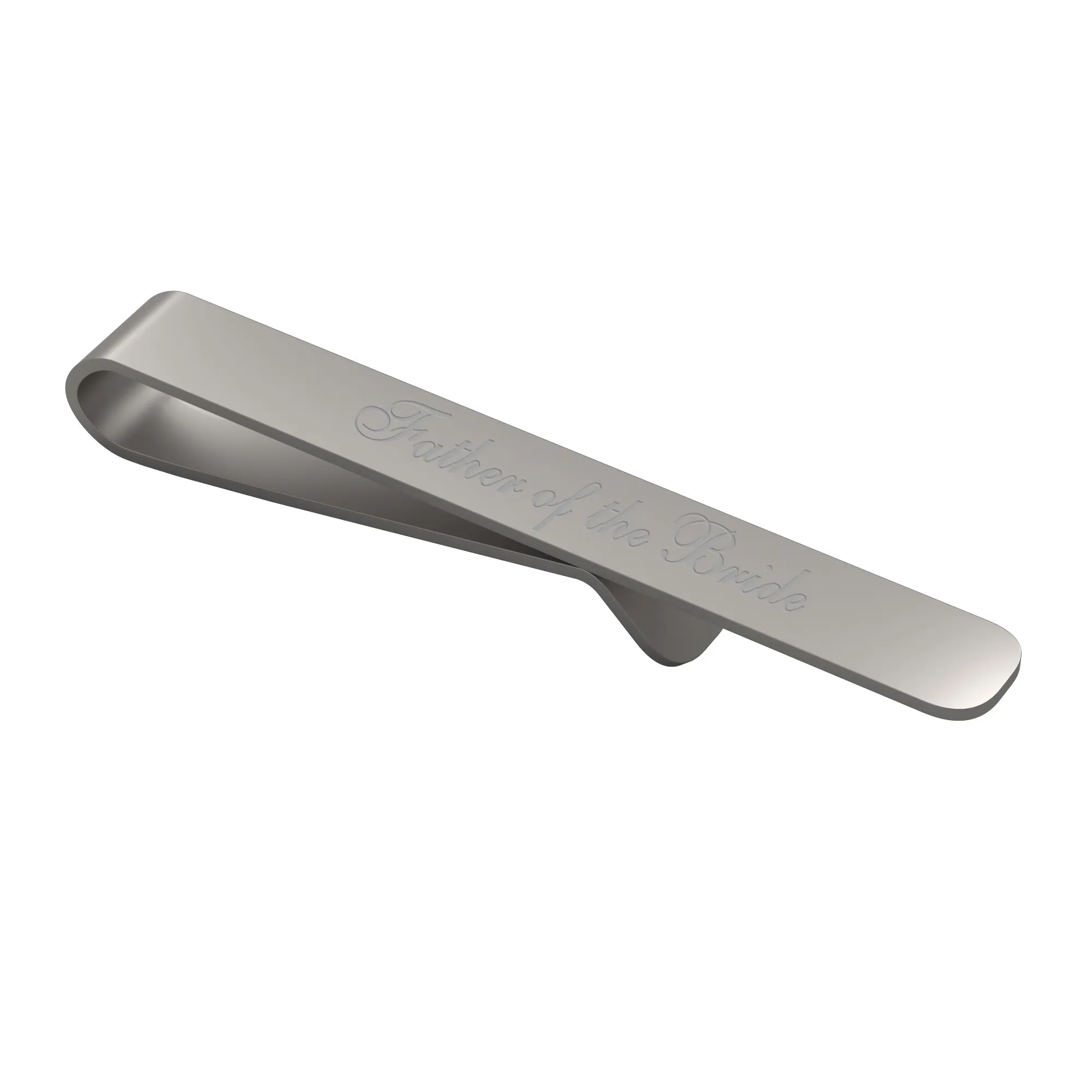Wedding Role Father of the Bride Engraved Tie Bar