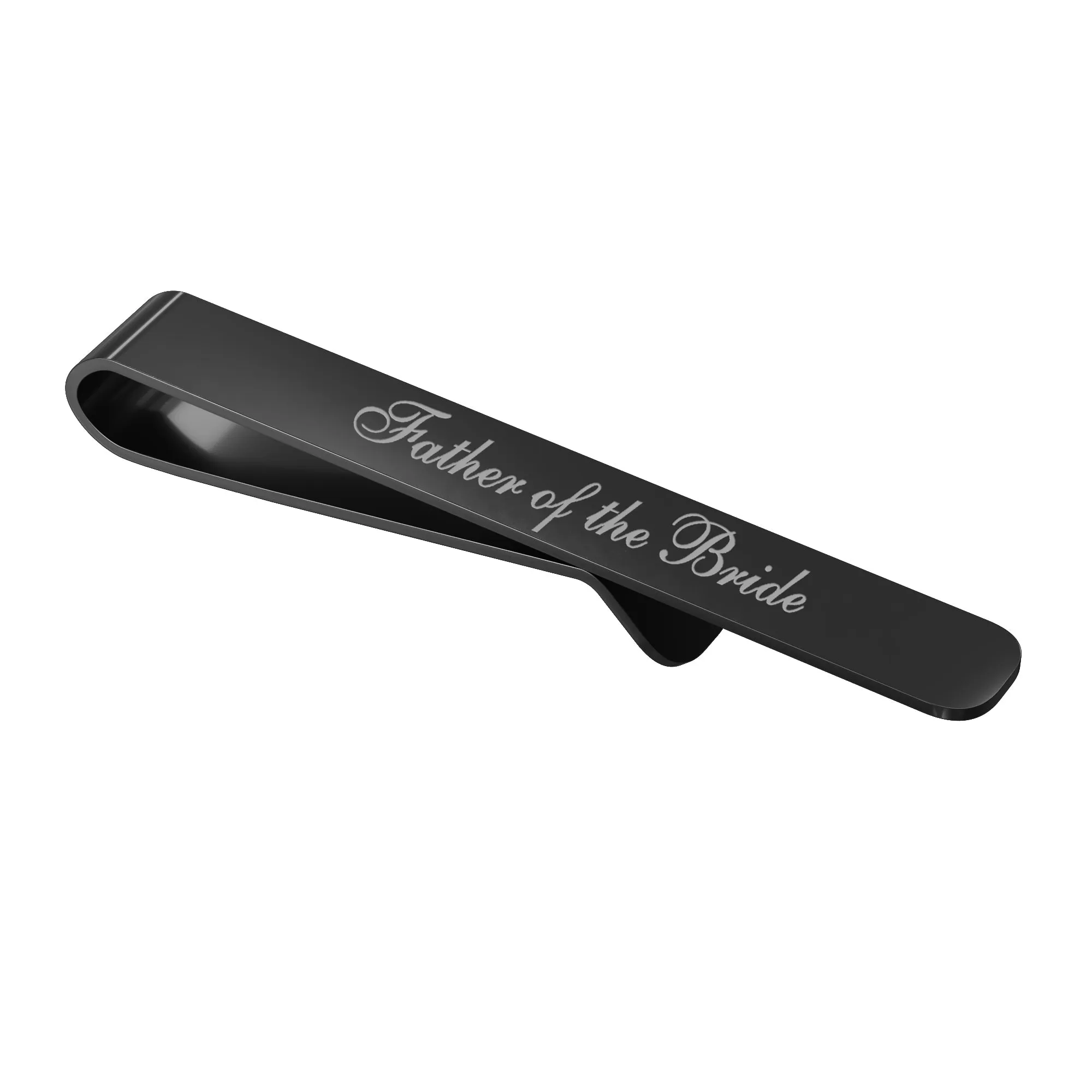 Wedding Role Father of the Bride Engraved Tie Bar