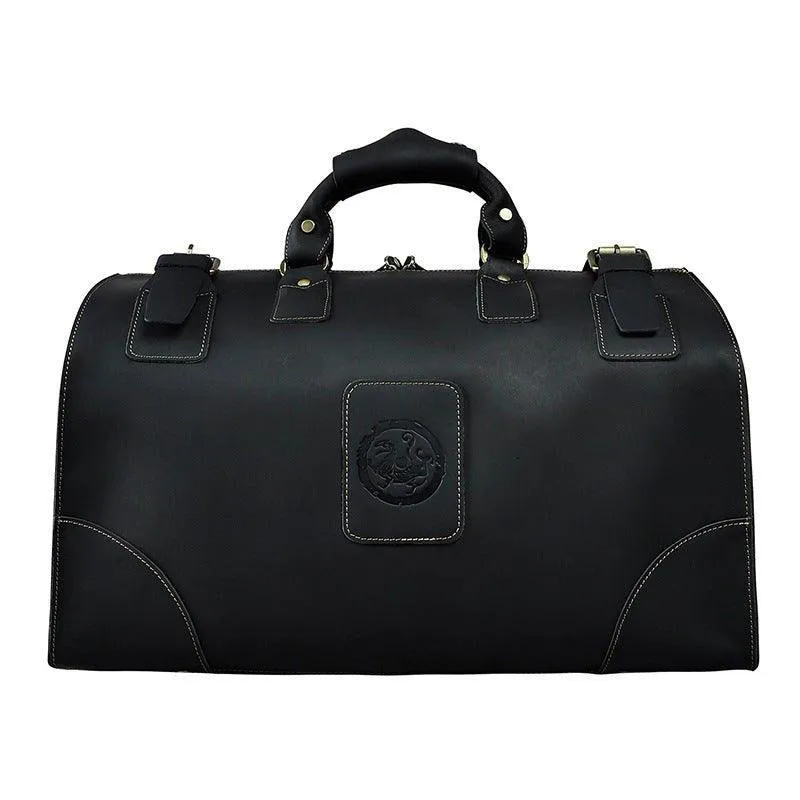 Woosir Leather Weekend Duffle Bag Mens