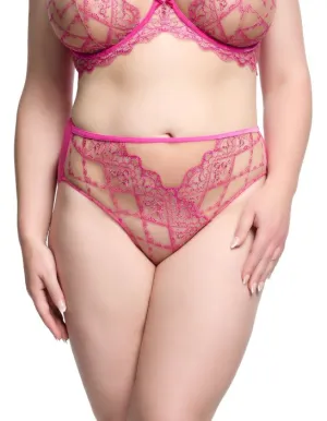 Yvonne Hi Cut Brief - Ruby