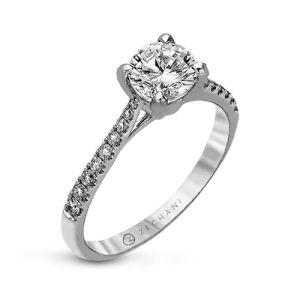 ZR752 Engagement Ring in 14k Gold with Diamonds